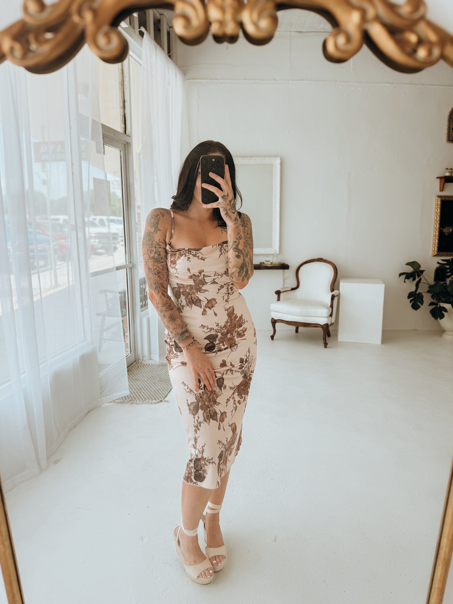 Desert Bloom Midi Dress