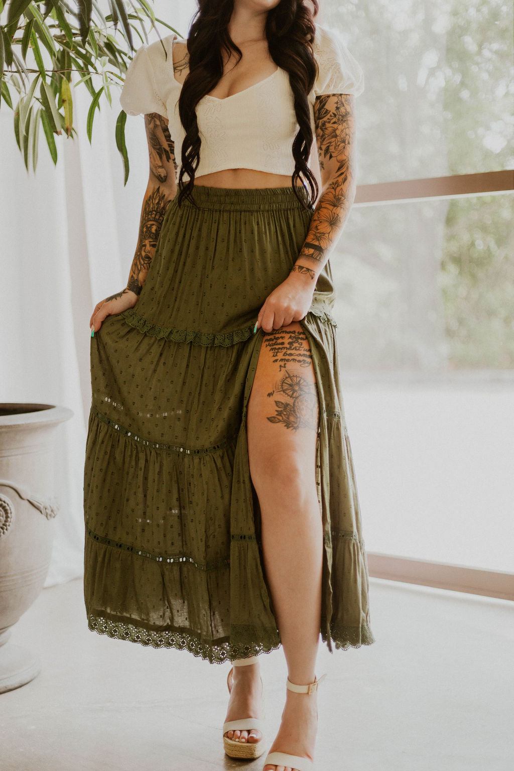 Autumn's Boho Maxi Skirt