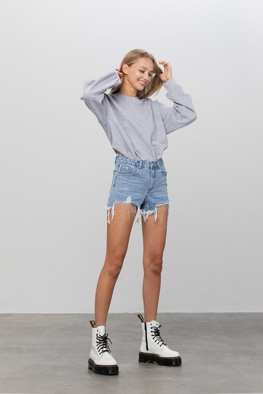 Willows Rhinestone Denim Shorts
