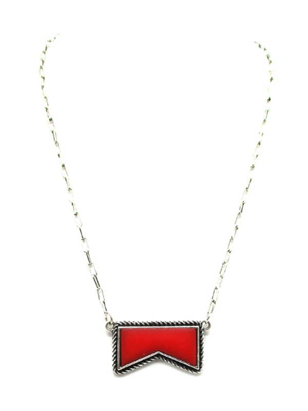 Red Cigarette Pendant Necklace