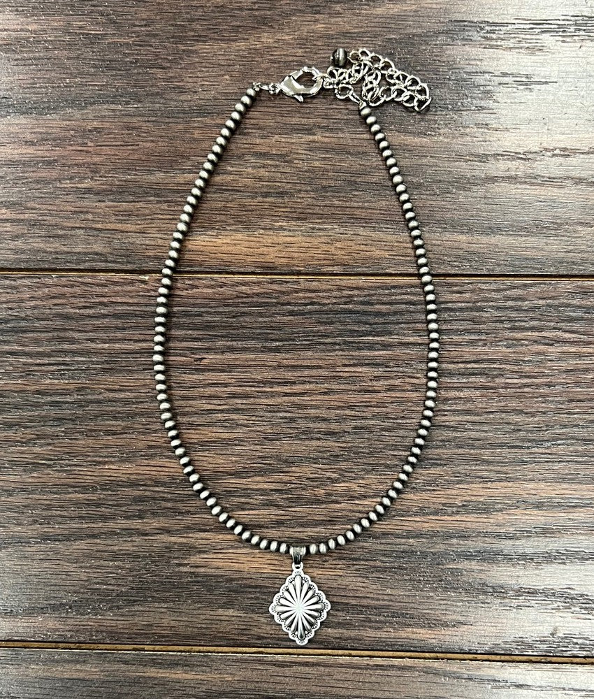 Navajo Pearl Concho Necklace