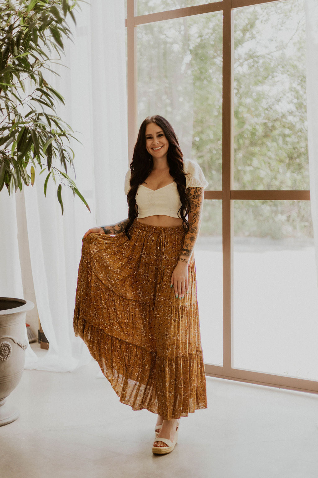 Preston's Floral Maxi Skirt