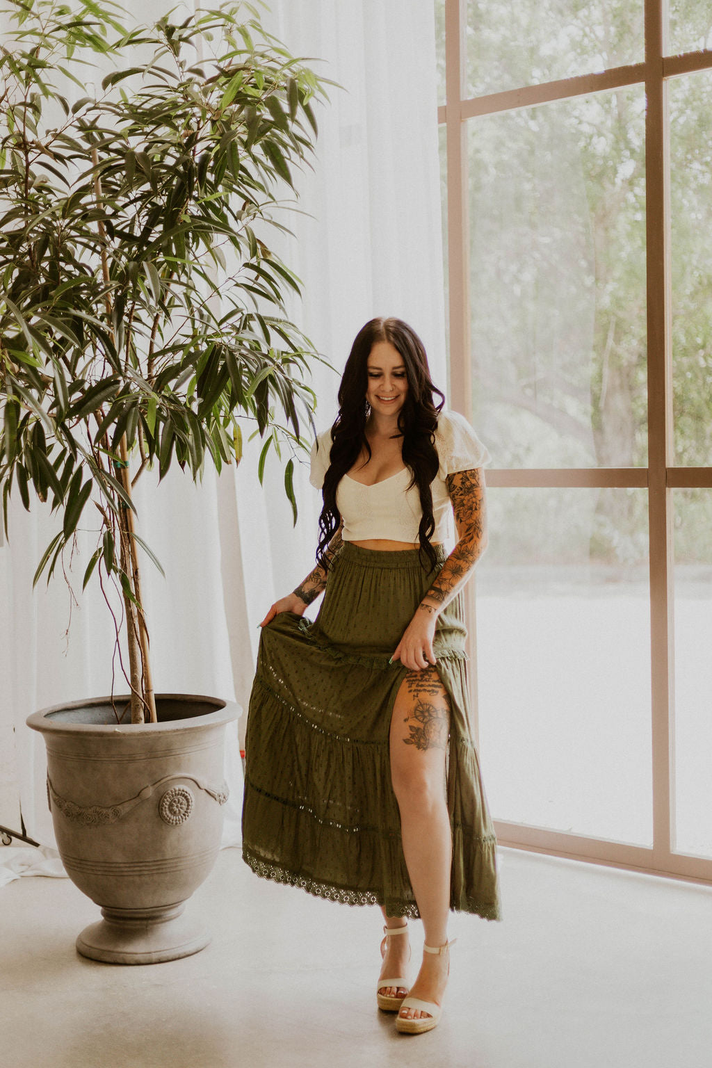 Autumn's Boho Maxi Skirt