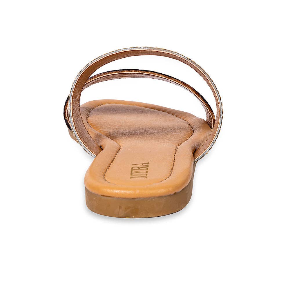 Tambra Mesa Hair-On Hide & Hand-Tooled Leather Sandals