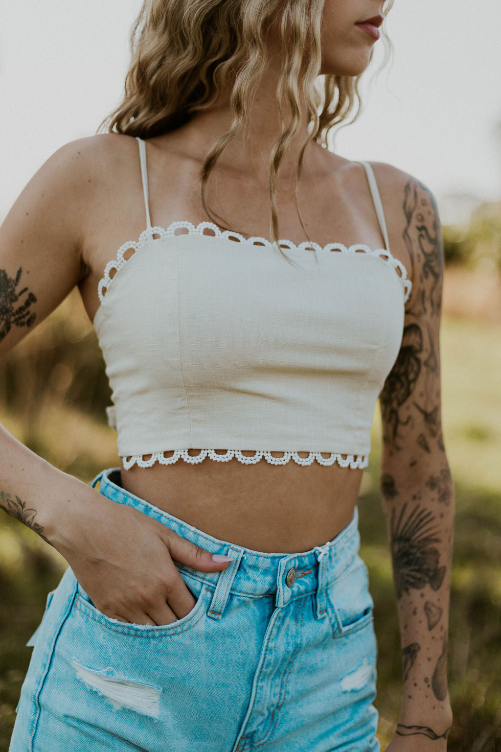 Morgan Lace Tie Top