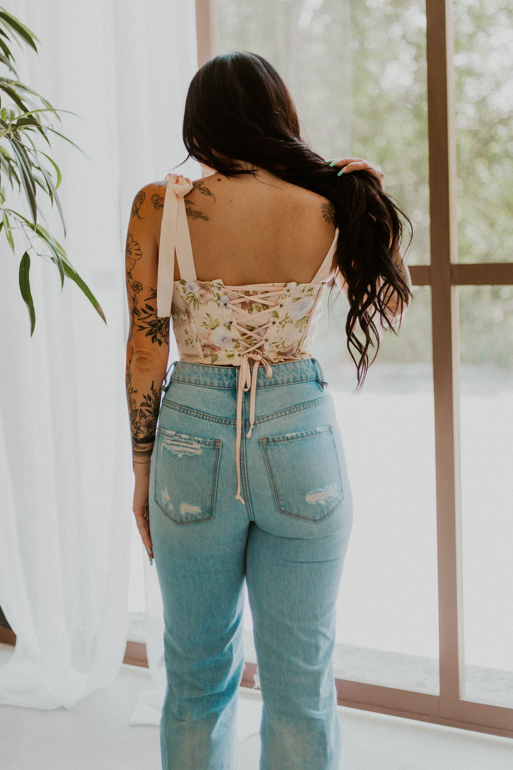 Isabella's Floral Corset Crop Top