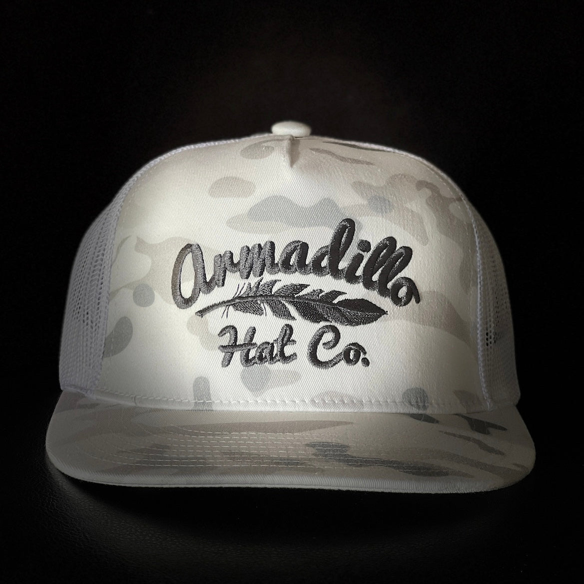 White Camo Armadillo Hat Cp.