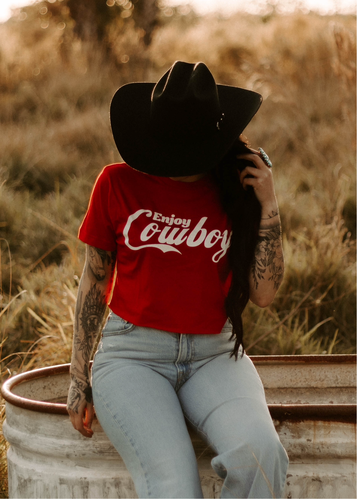 Enjoy Cowboy Crop Top