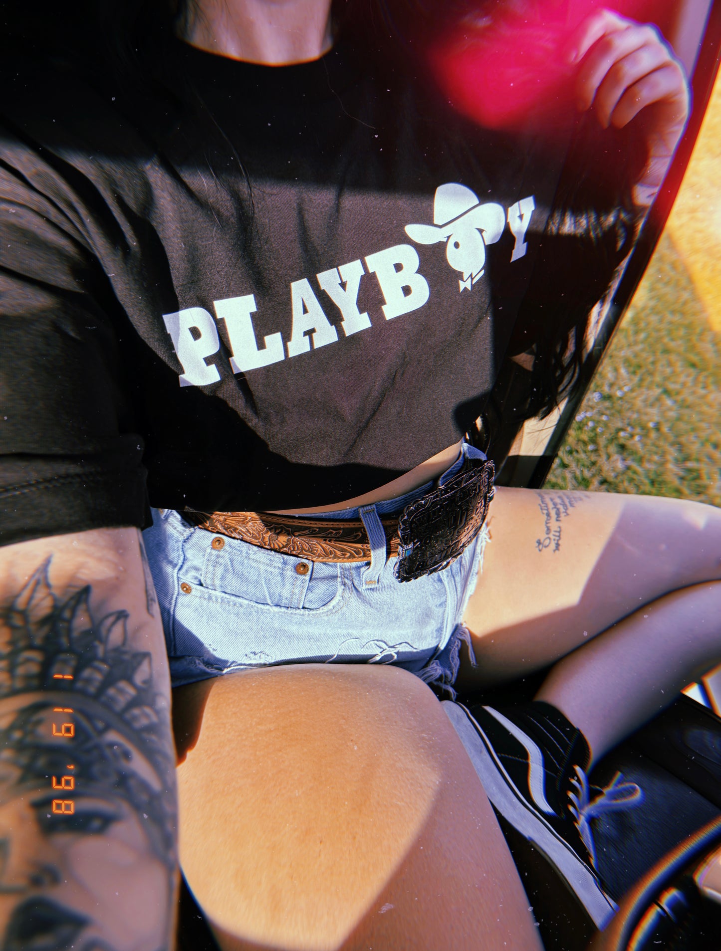 Buckle Bunny Western Crop Top