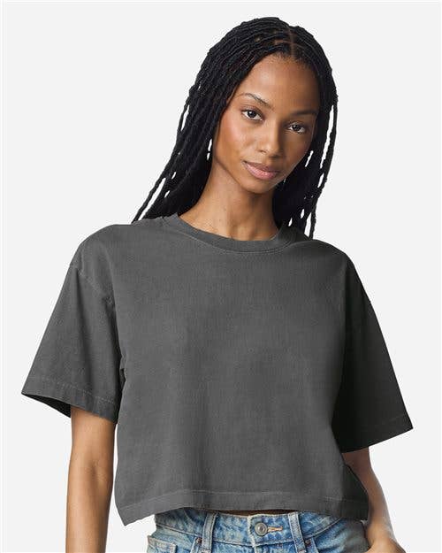 Cowboy Hat Patched Dyed Cropped Tee