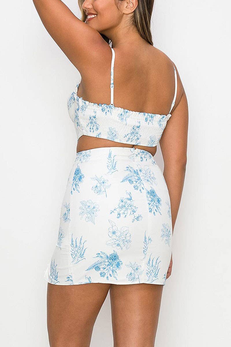 Summer Belle Floral Skirt Set