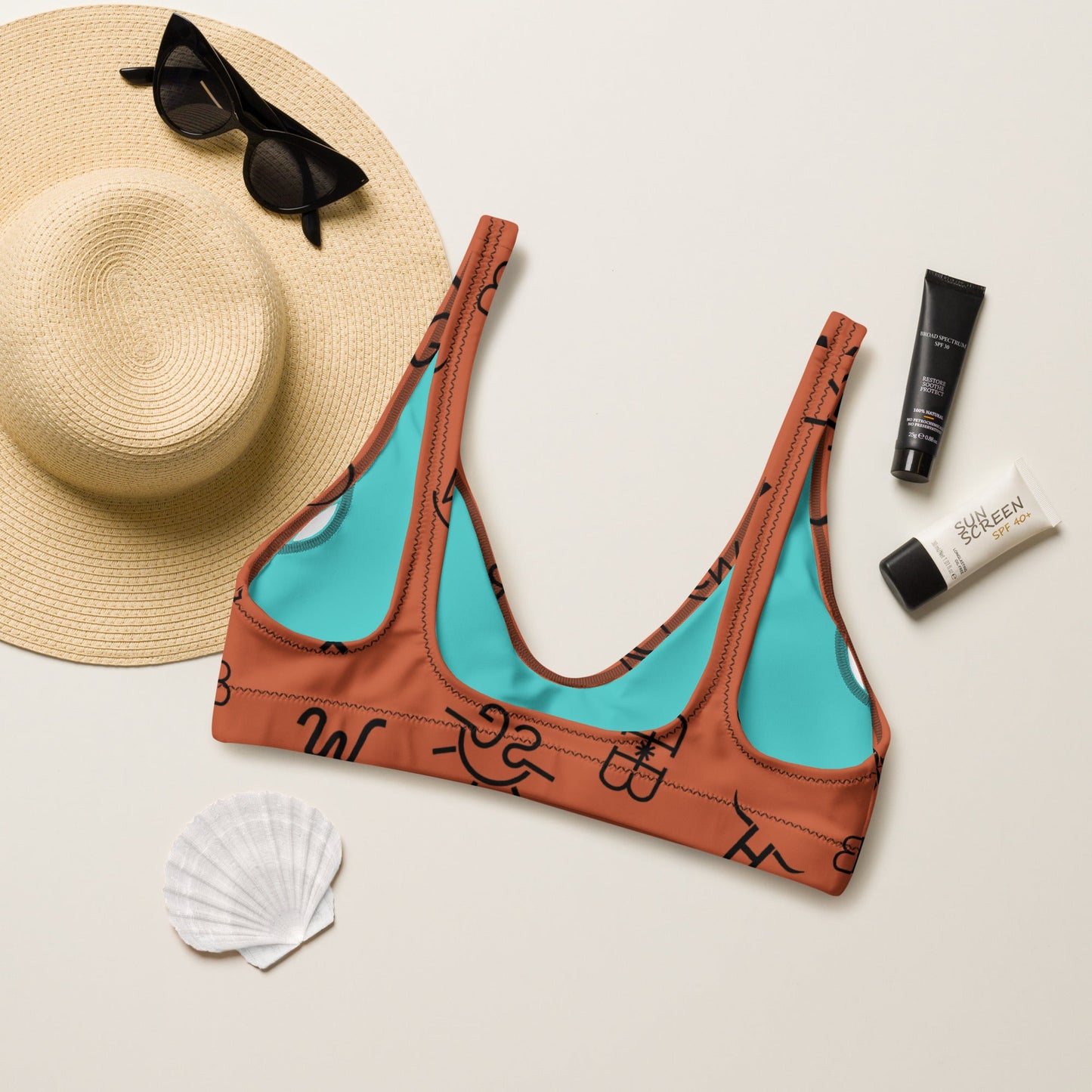 Brown Cattle Brands Bikini Top