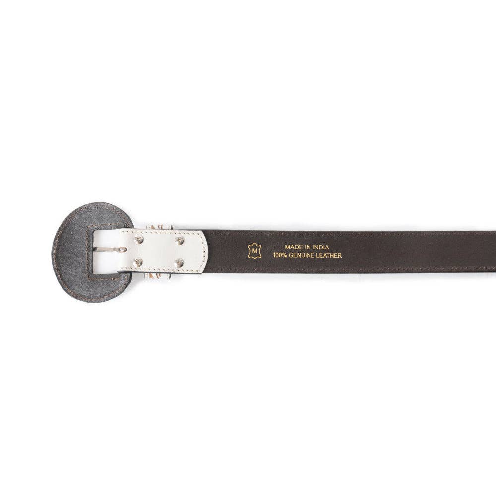 Talon High Desert Hand-Tooled Leather Belt – White Floral