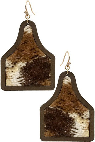 Cattle Tag Earrings