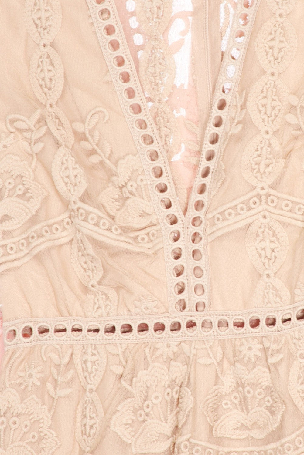 Krysta's Taupe Lace Romper