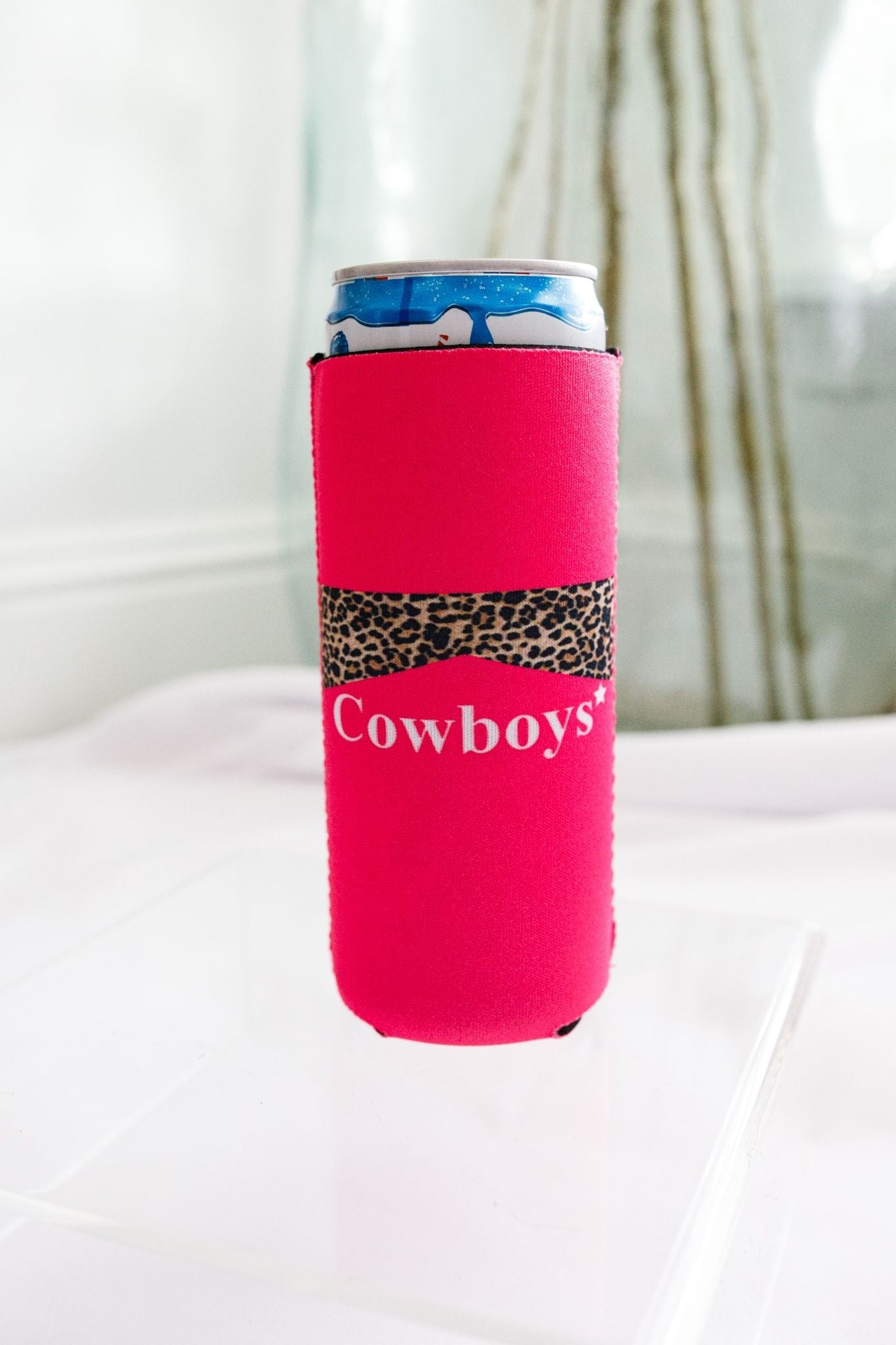 PINK COWGIRLS/COWBOYS TALL COOZIE 2-PACK