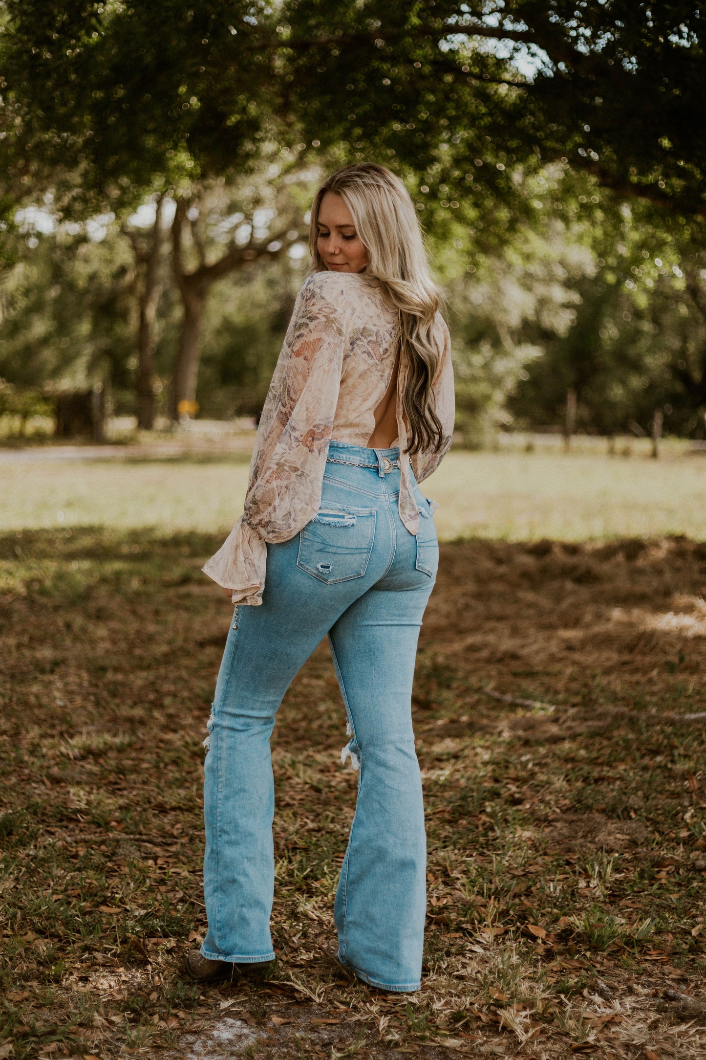 Jolene's Taupe Snake Open Back Bodysuit