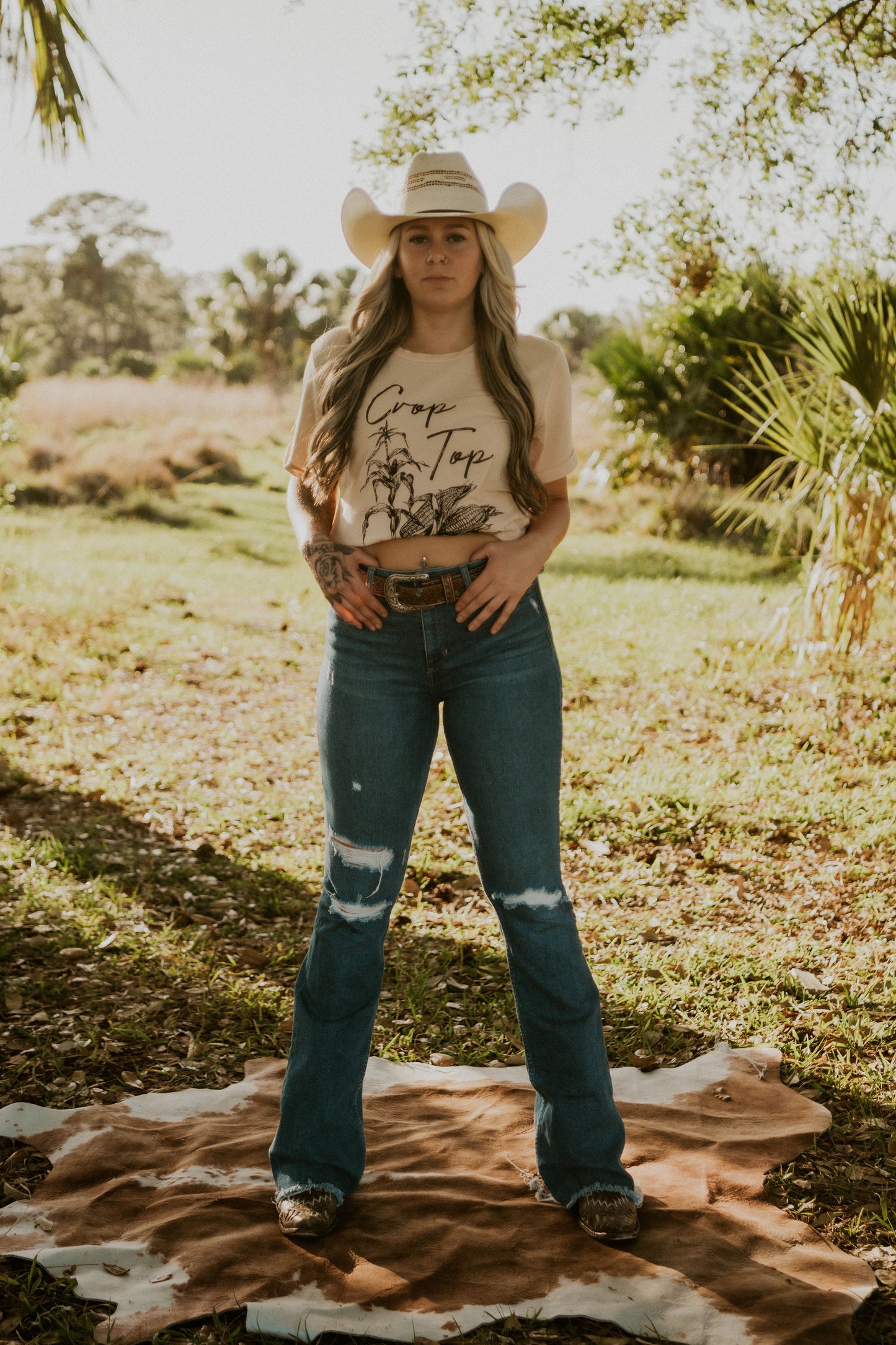 Crop Top Graphic T-Shirt