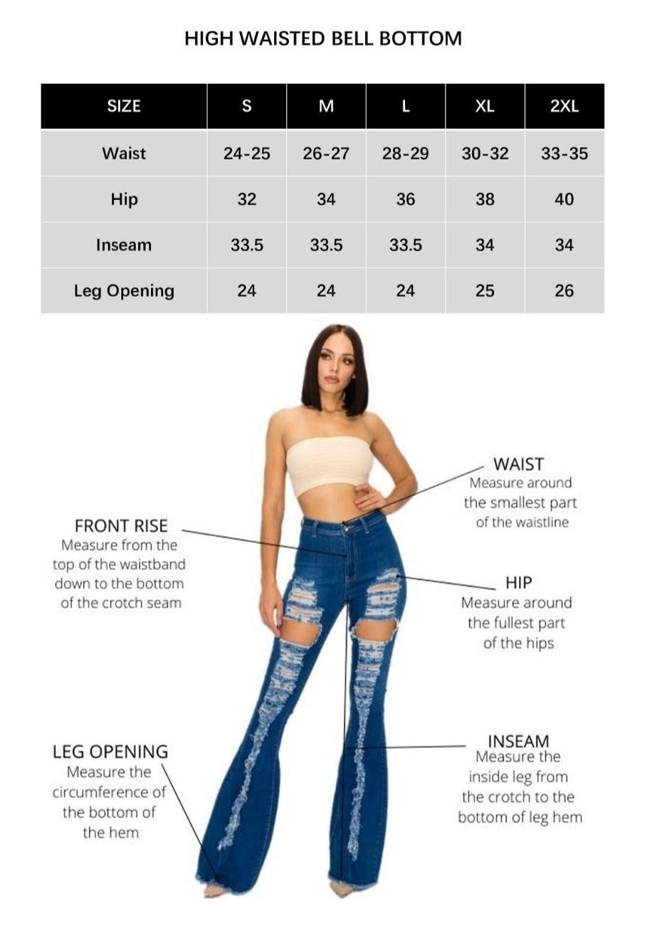 Black High Waisted Bell Bottoms