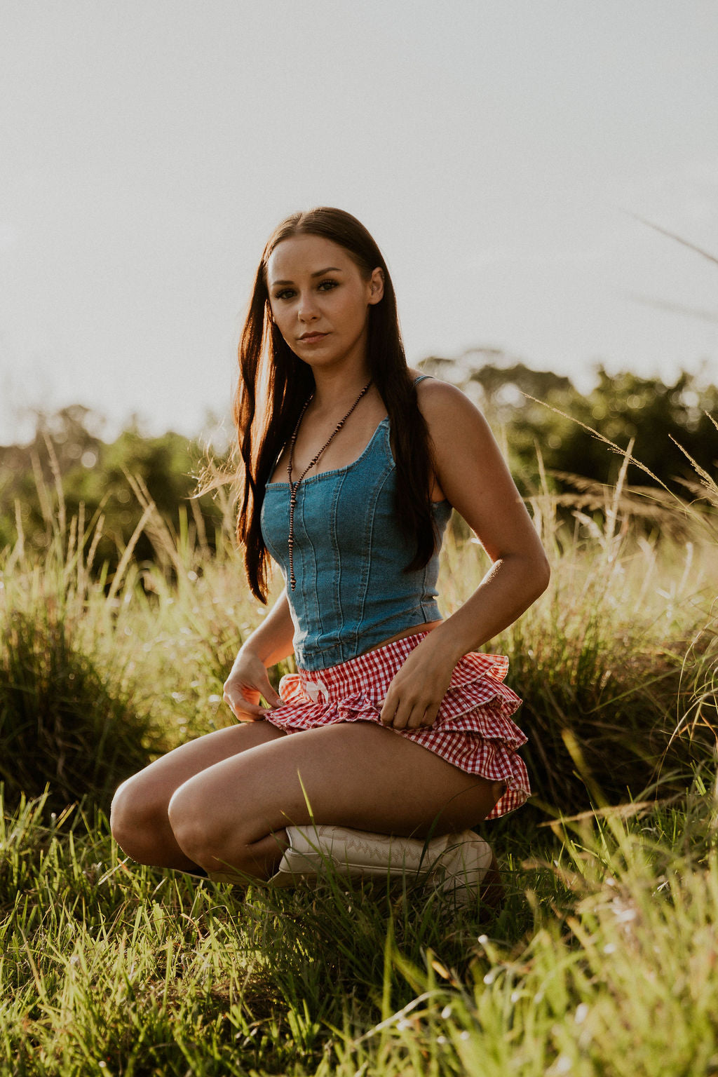 Sinful Saddle Denim Top