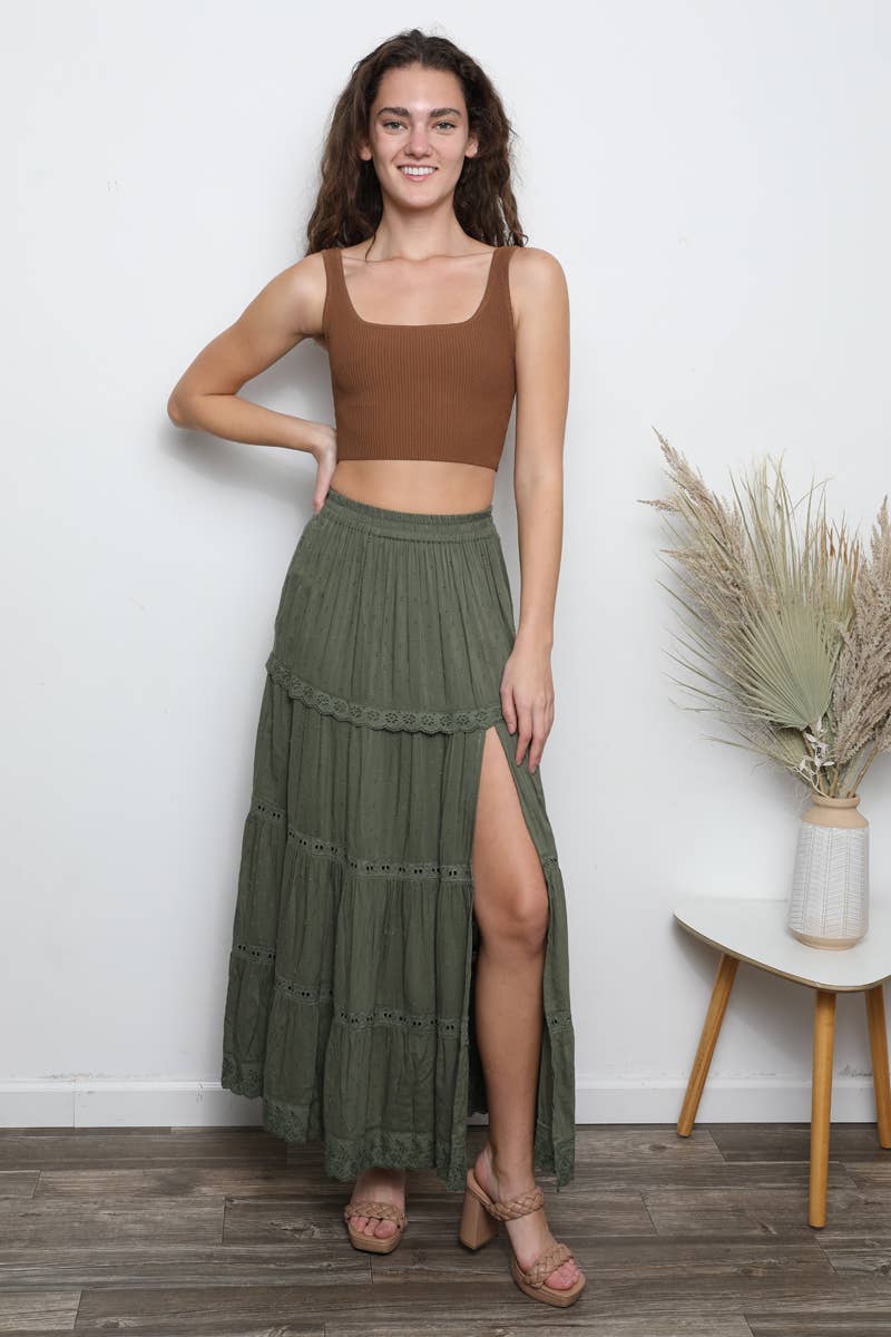 Autumn's Boho Maxi Skirt