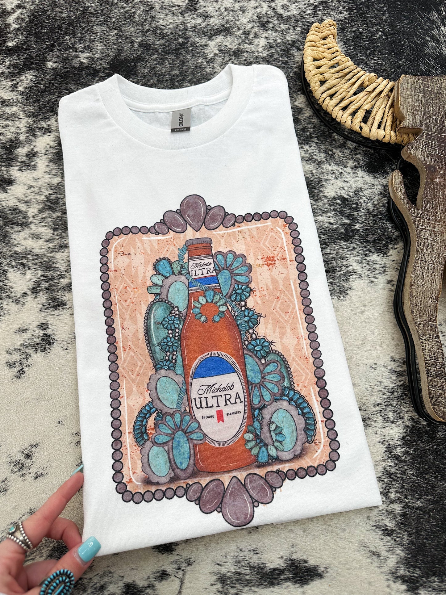 Ultra & Turquoise Tee/Crewneck