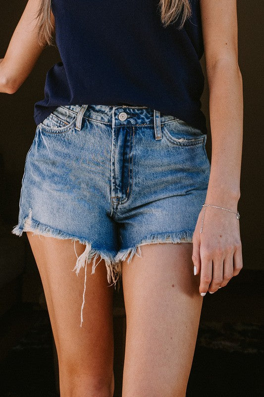 Paxton's Distressed Mom Shorts