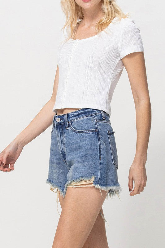 Paxton's Distressed Mom Shorts