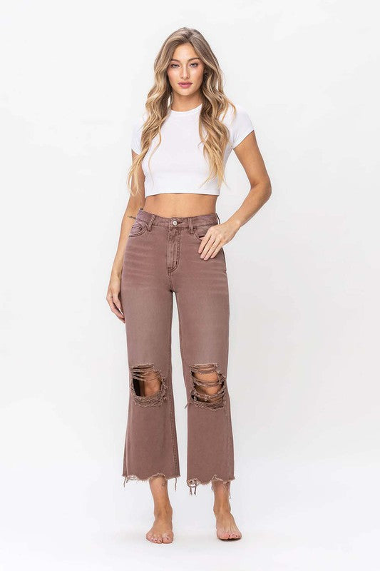 Full of Fall Vintage Crop Flare Jean