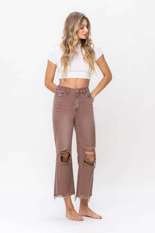 Full of Fall Vintage Crop Flare Jean