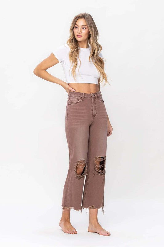 Full of Fall Vintage Crop Flare Jean