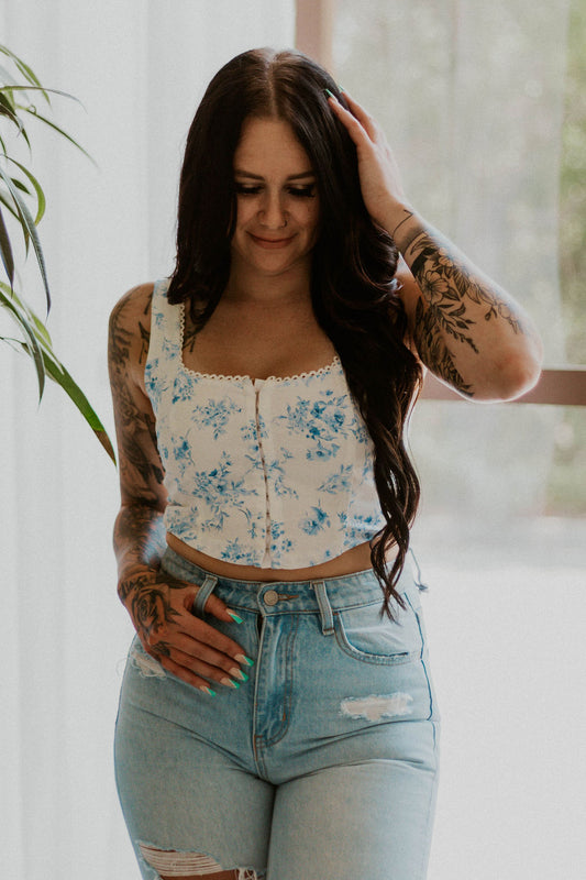 Sophia's Floral Crop Top
