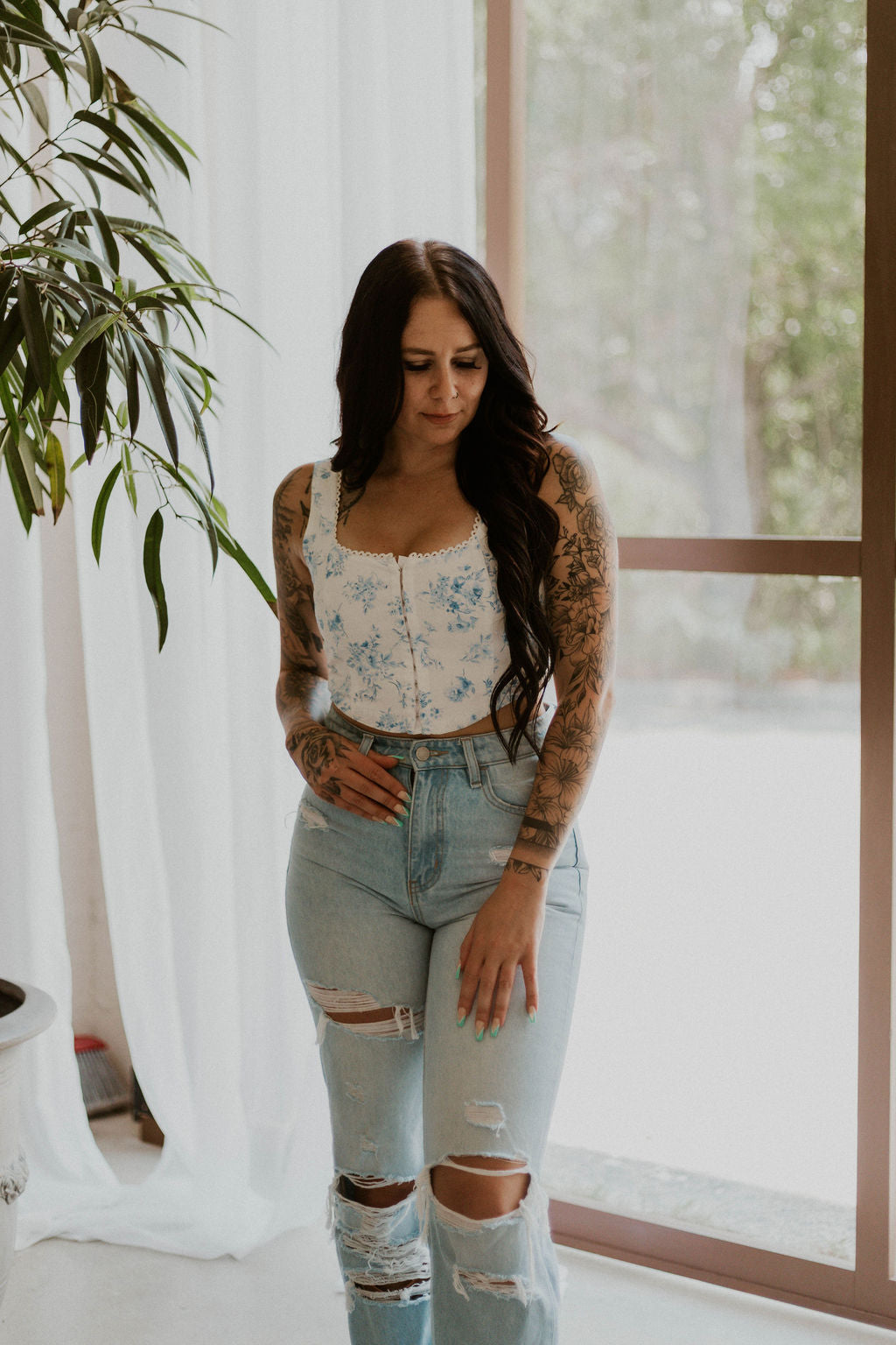 Sophia's Floral Crop Top