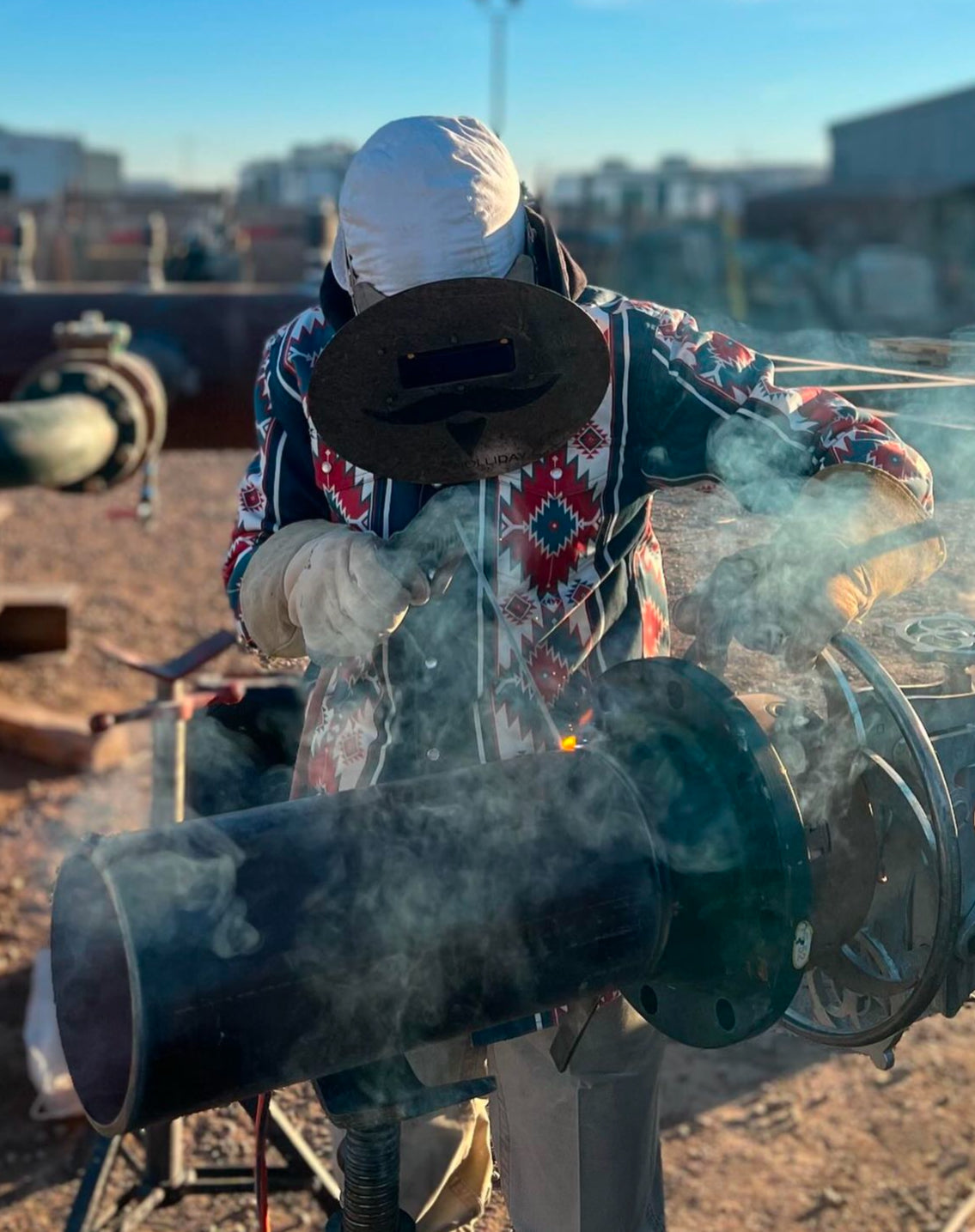 Aztec Welding Pearl Snap