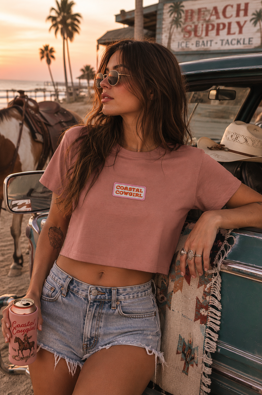 Coastal Cowgirl Patched Crop Top