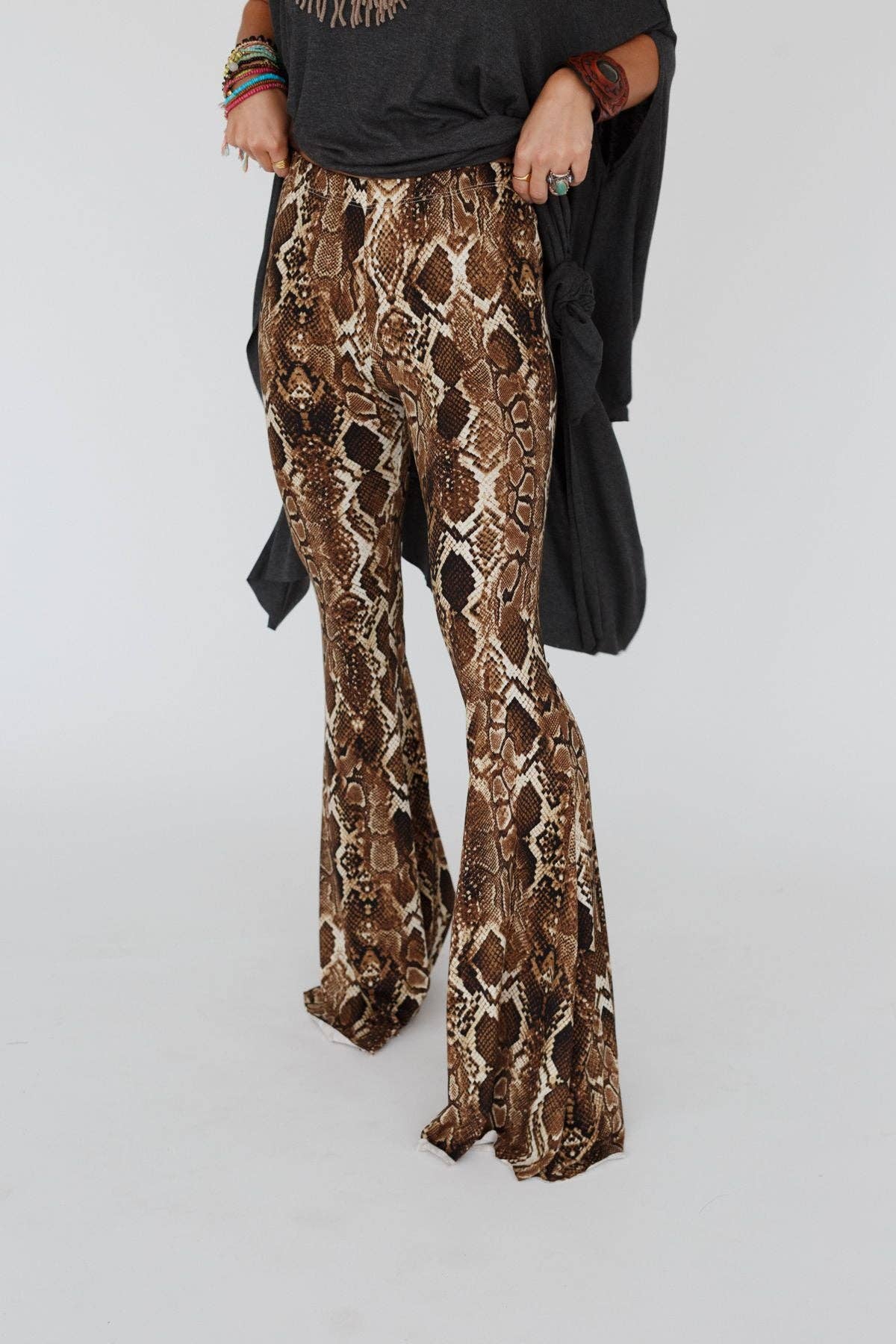 Cher Snake Flare Pants