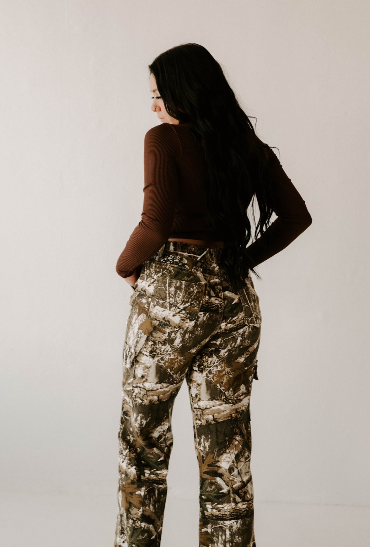 Camouflage Mid Rise Pants