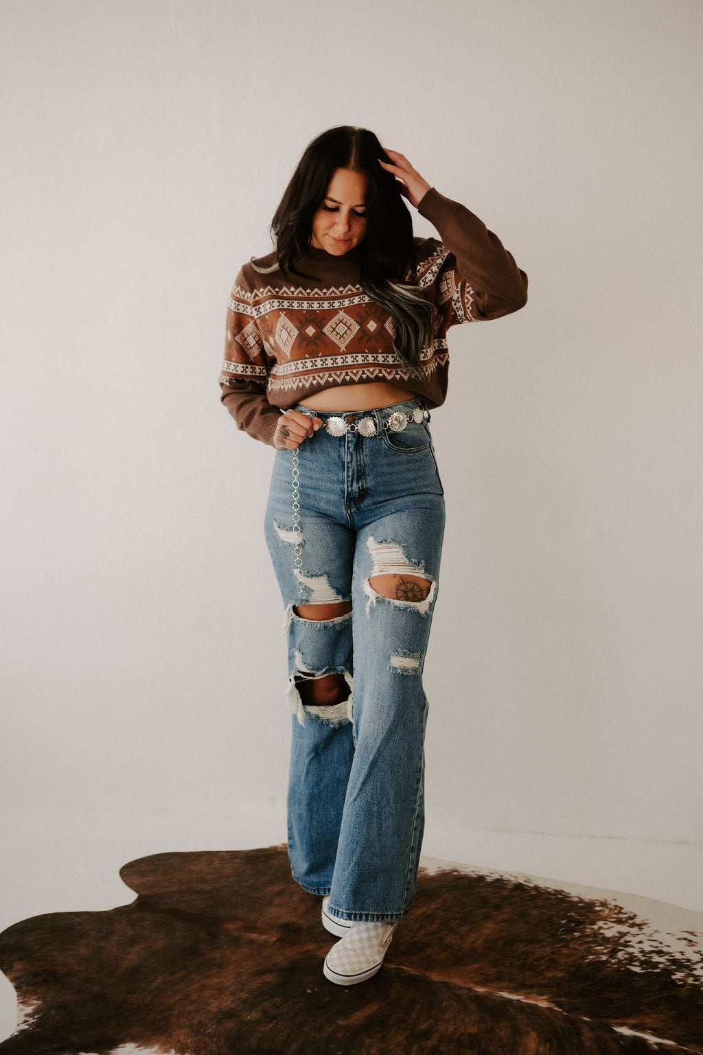 Jades Western Fall Sweater