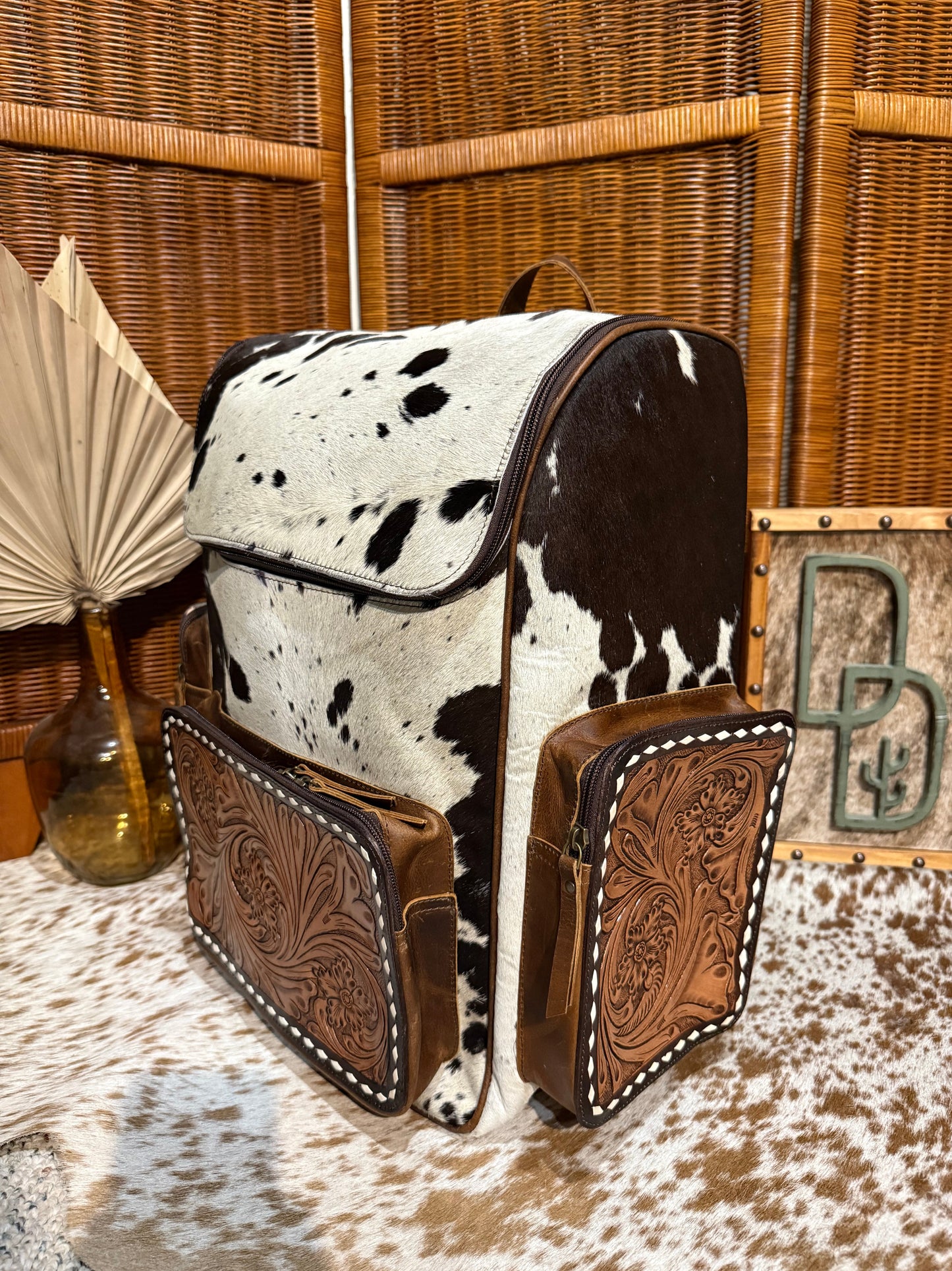 Evangeline Cowhide Backpack