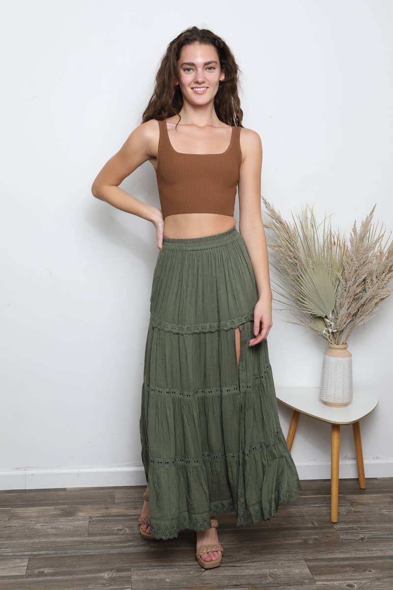 Autumn's Boho Maxi Skirt