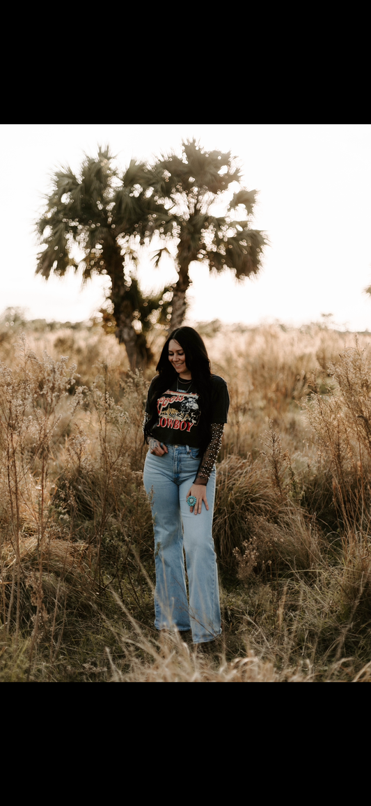 Beer Vintage Wash Crop Top