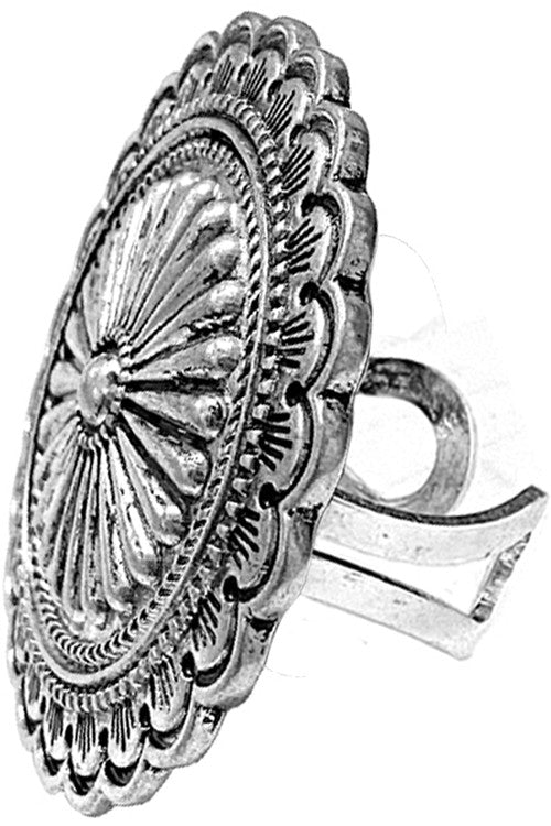 Western Concho Cowgirl Cuff Ring