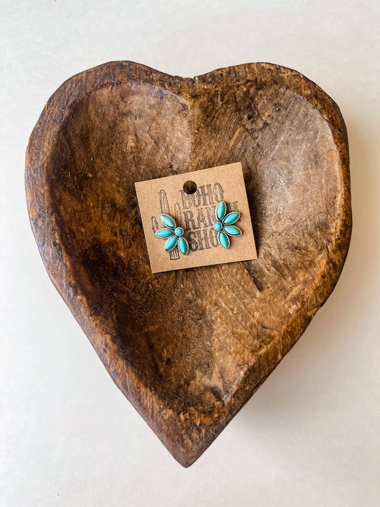 Western Turquoise Stud Earrings