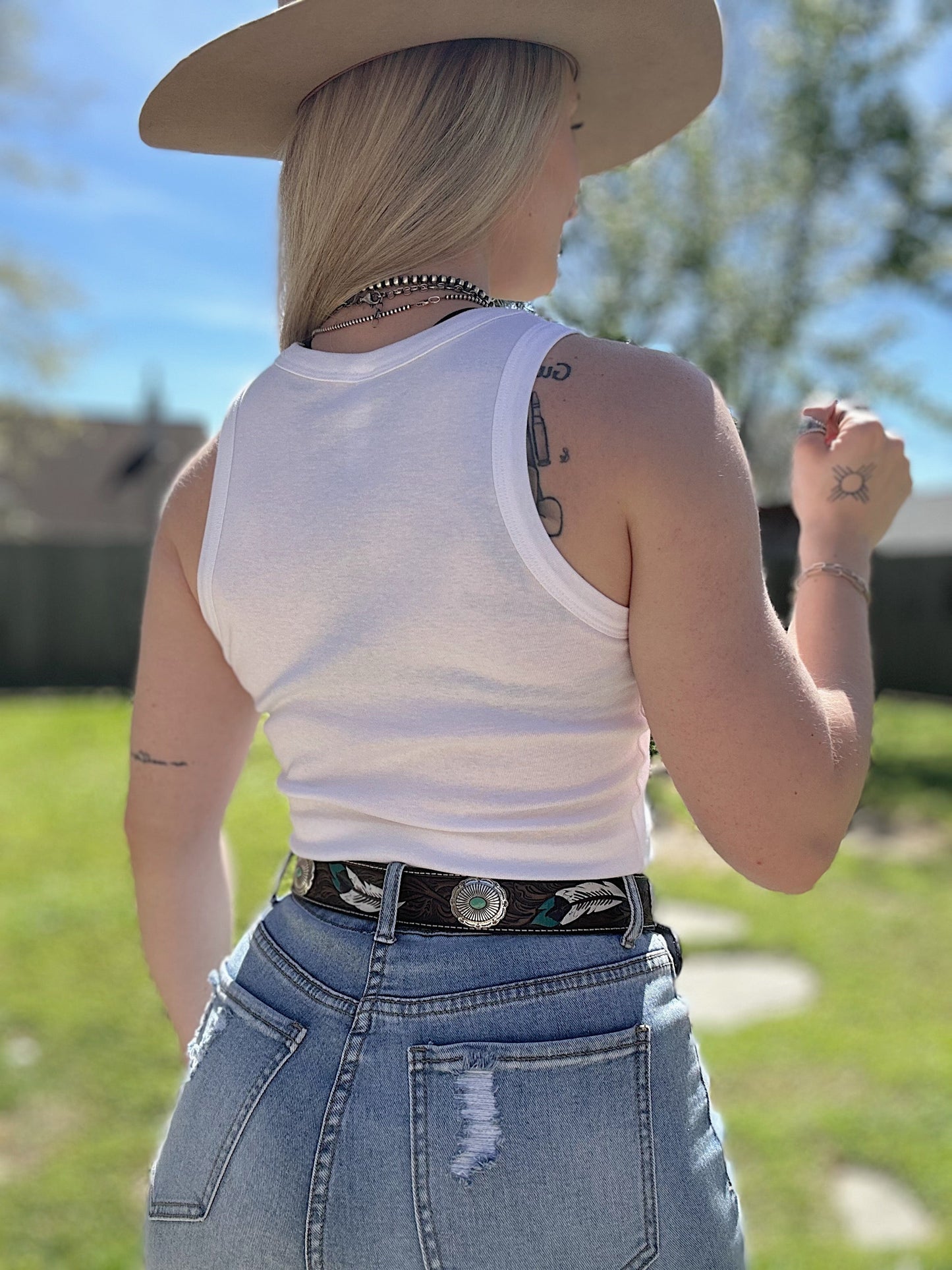 Aztec Bronc Cropped Tank