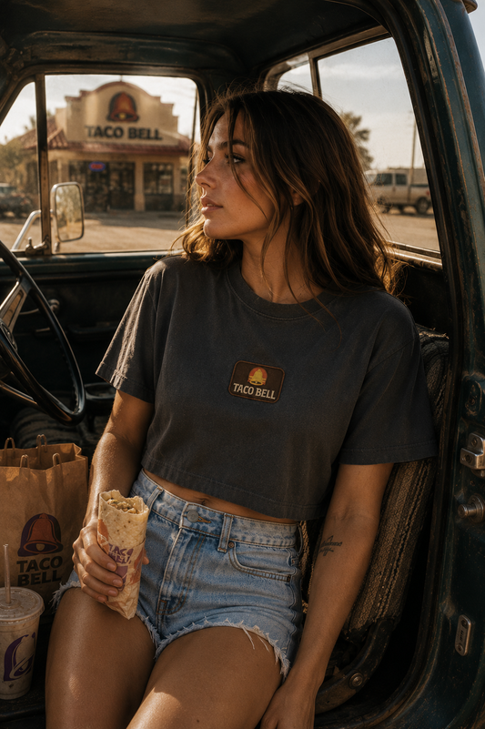 Tacos Patched Crop Top
