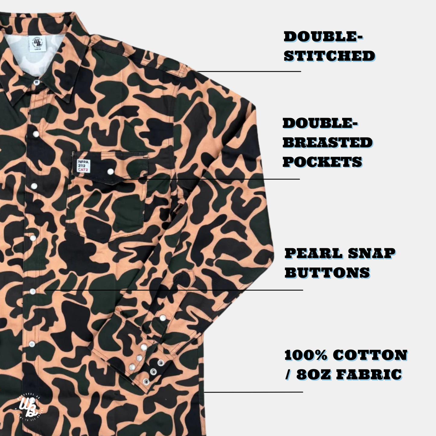 Duck Camo Welding Pearl Snap