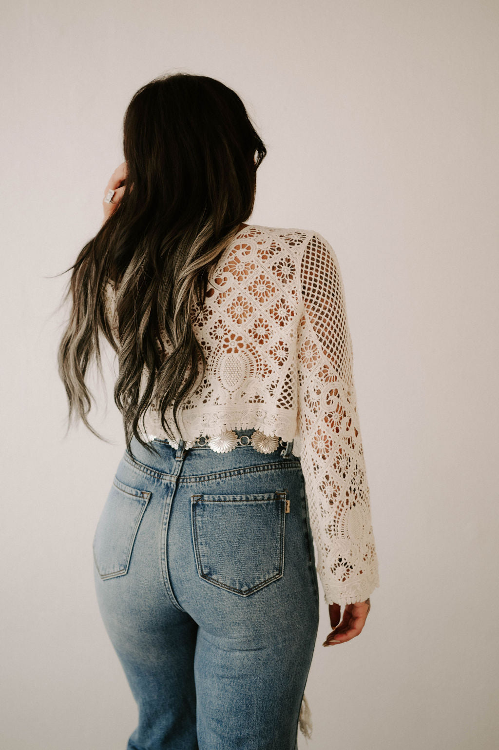 Avery's Boho Crochet Sweater