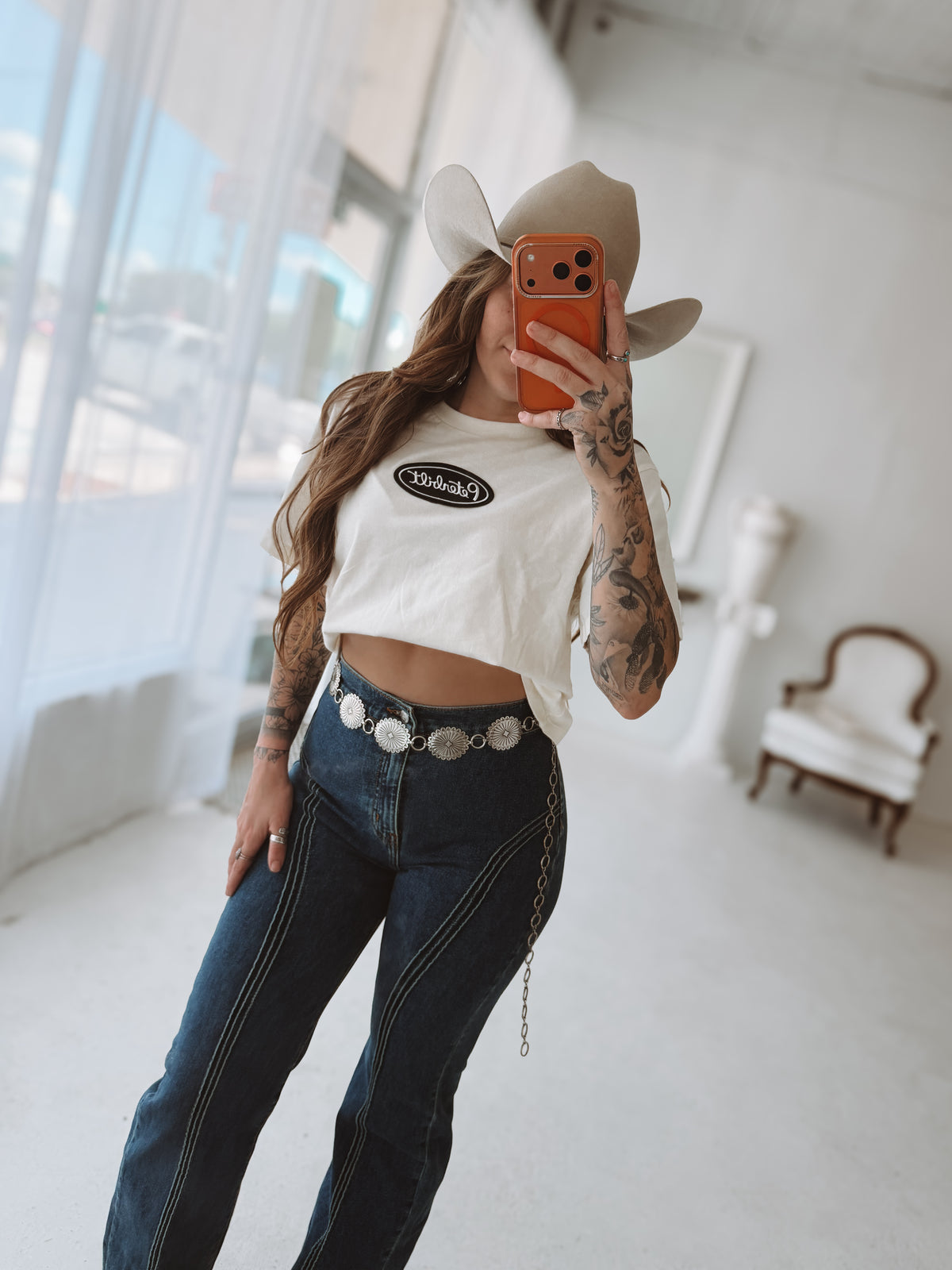 Peterbiltt Patched Crop Top