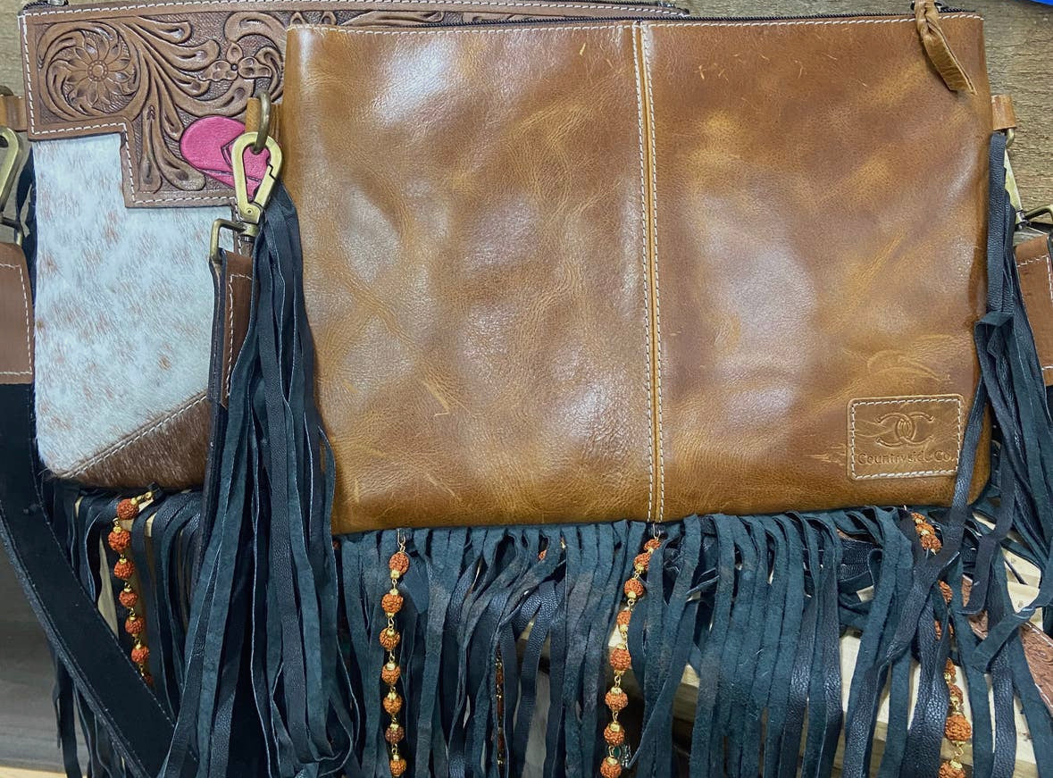 Pink Cowgirl Cowhide Fringe Purse LIMITED EDITION