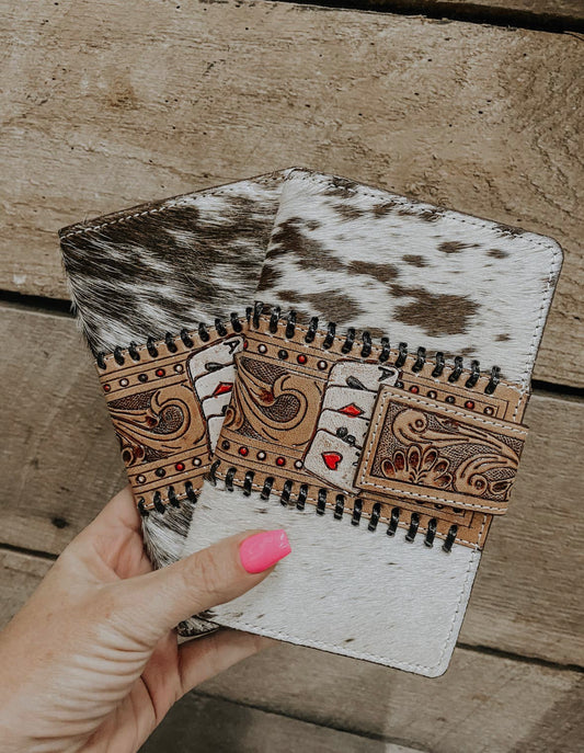 Ace Tooled Leather Cowhide Western Wallet